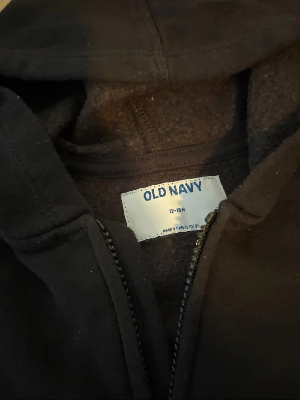 Old Navy Black Toddler Hooded Zip-Up Sweatshirt